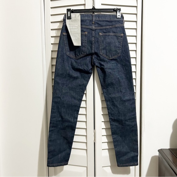 NEW Everlane Dark Indigo Mid Rise Skinny Ankle Jeans Size 24 - Picture 7 of 10